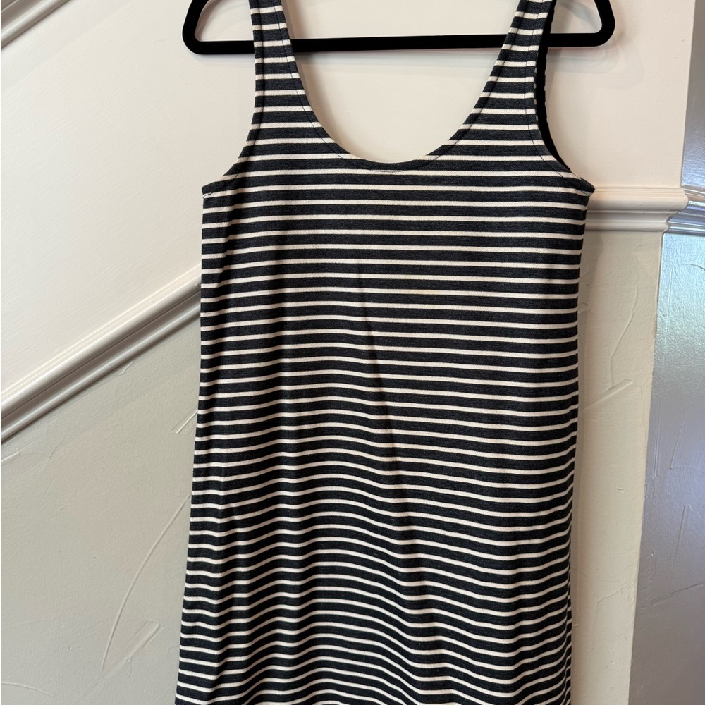 Madewell Striped Navy and White Tank Dress